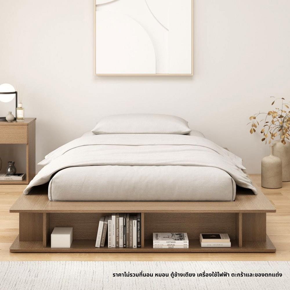 เตียง 3.5 ฟุต KONCEPT TOMO-S 19240514 สีแคชชูโอ๊ค