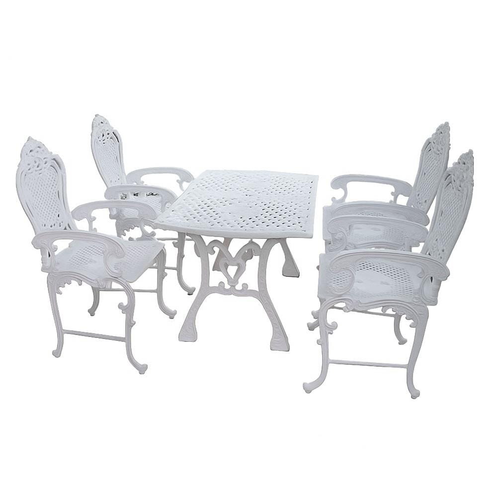 ชุดสนาม 4 ที่นั่ง AUNCHISAALLOY 116x68x63 ซม. สีขาว