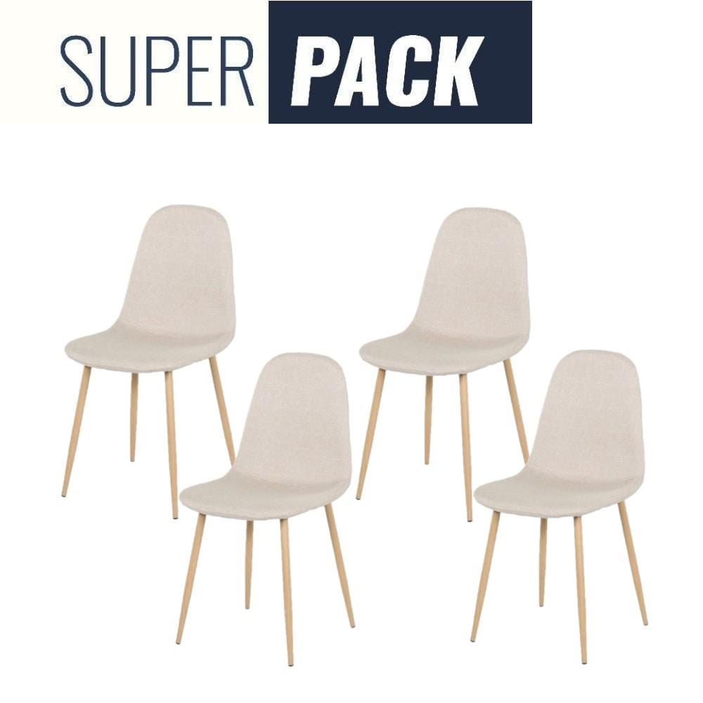 เก้าอี้ทานข้าว SB FURNITURE LASTA 59063399 สีเบจ (ชุด 4 ตัว)