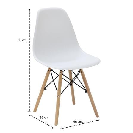 เก้าอี้ทานข้าว SB FURNITURE JOTO 59062937 สีขาว (ชุด 4 ชิ้น)_5
