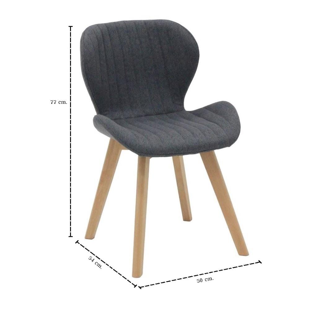เก้าอี้ทานข้าว SB FURNITURE YEARLING 59062930 สีเทาเข้ม (ชุด 2 ตัว)