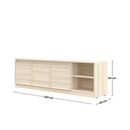 ตู้วางทีวี KONCEPT HAKONE 19244071 160 ซม. สีแคนยอนโอ๊ค_5
