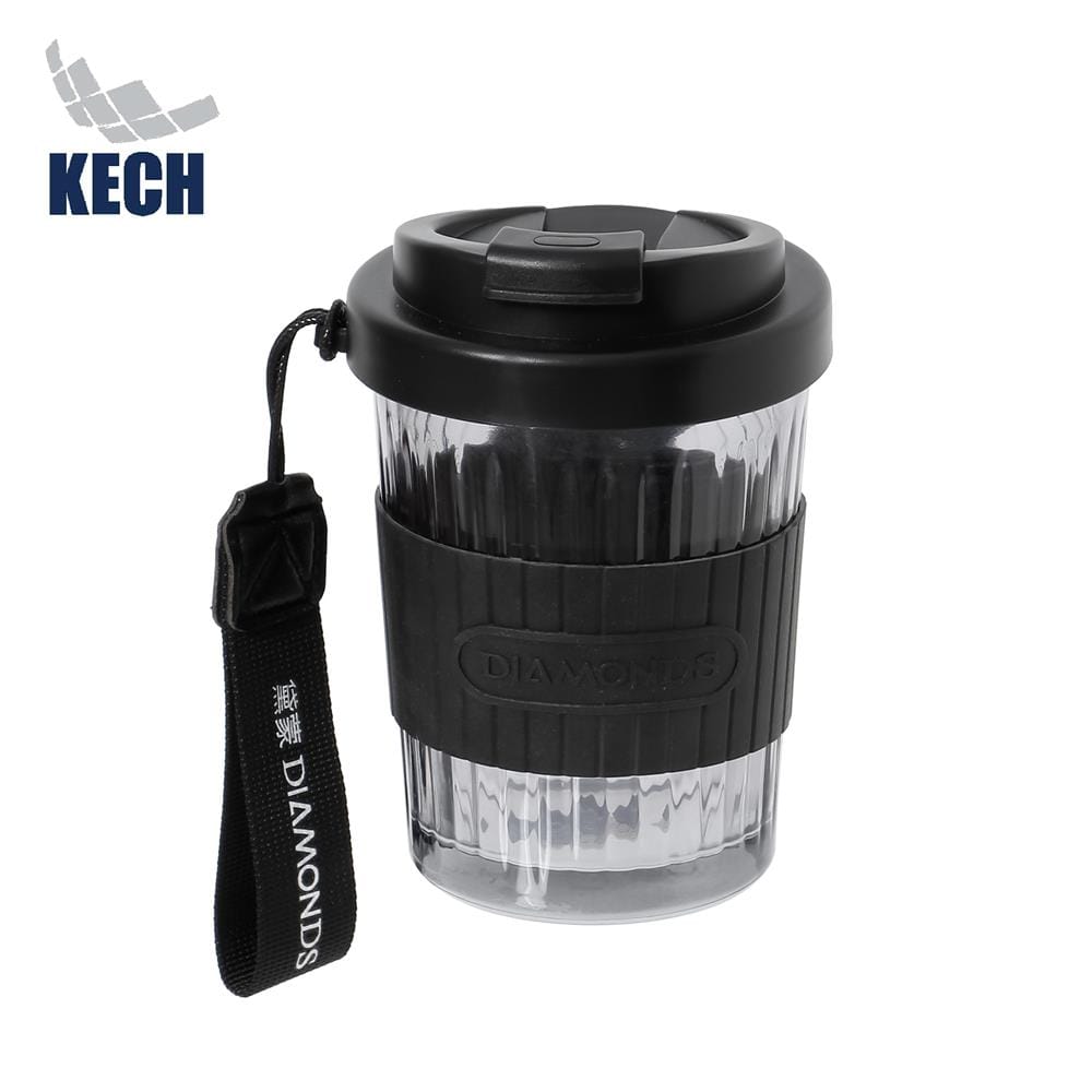 แก้วน้ำพร้อมฝา 500 มล. KECH COOL สีดำ