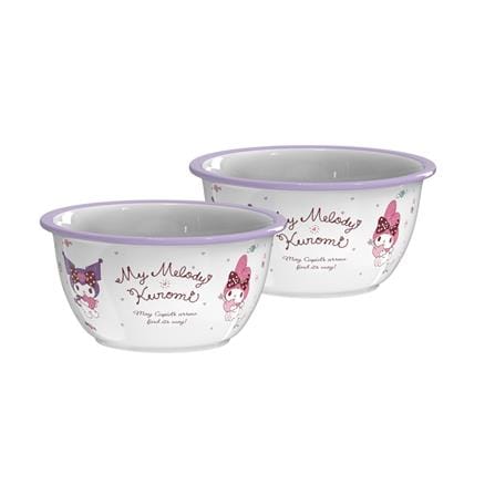 ชุดจานชาม PORCELAIN FOFO MY MELODY & KUROMI (10 ชิ้น)_2
