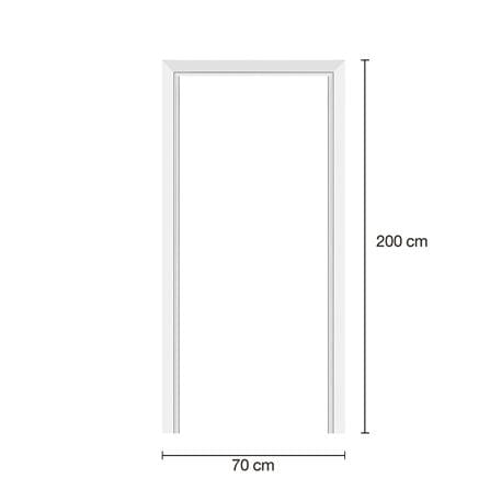 วงกบประตูพร้อมซับวงกบโพลีสไตรีน LINEDEKOR 70x200 ซม. ไม่ทำสี_3