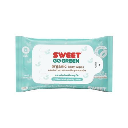 ผ้าเช็ดทำความสะอาด SWEET ORGANIC MINI 8 แผ่น (แพ็ก 8 ชิ้น)_2