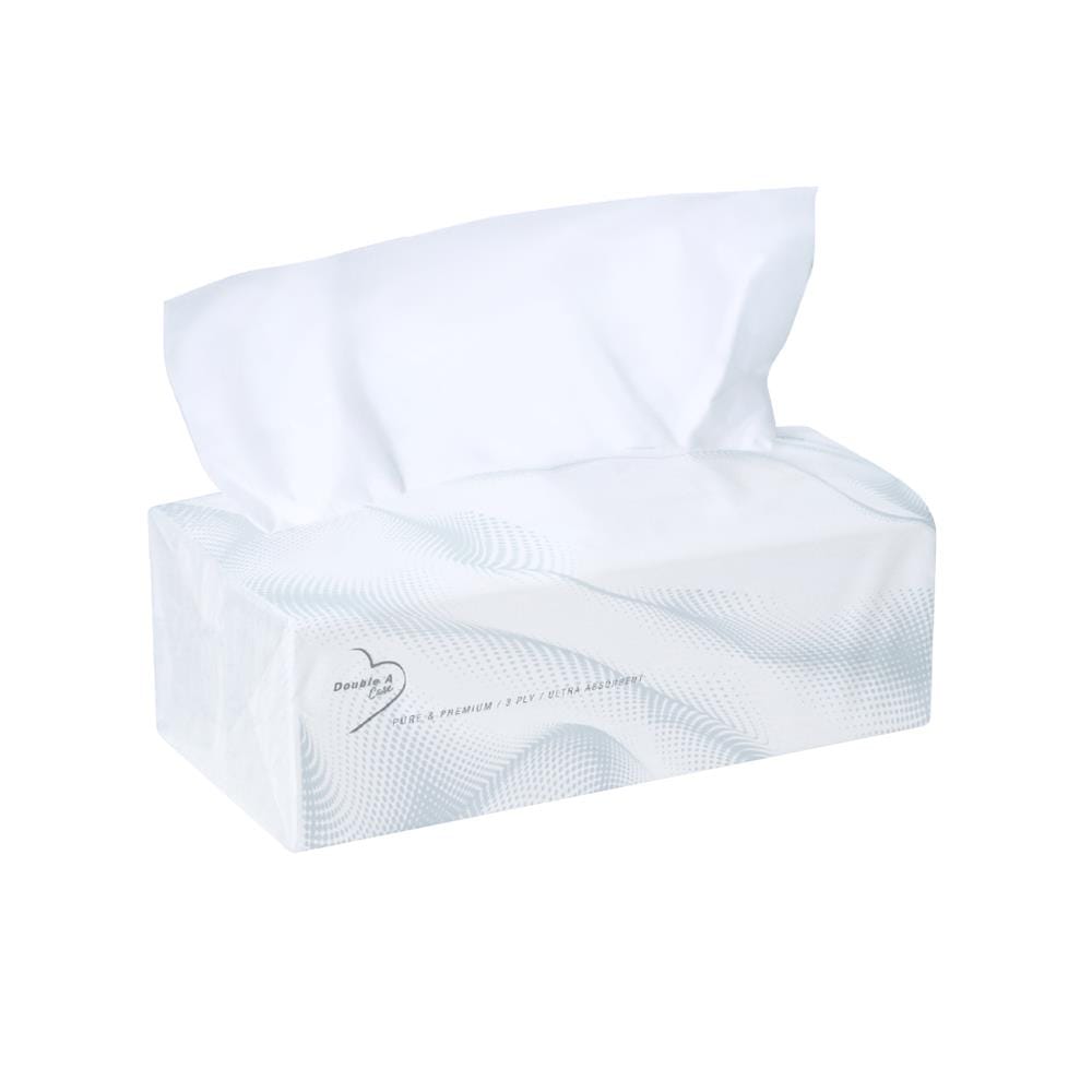 กระดาษเช็ดหน้า DOUBLE A CARE PURE & PREMIUM SOFT PACK 130 แผ่น (แพ็ก 4 ชิ้น)