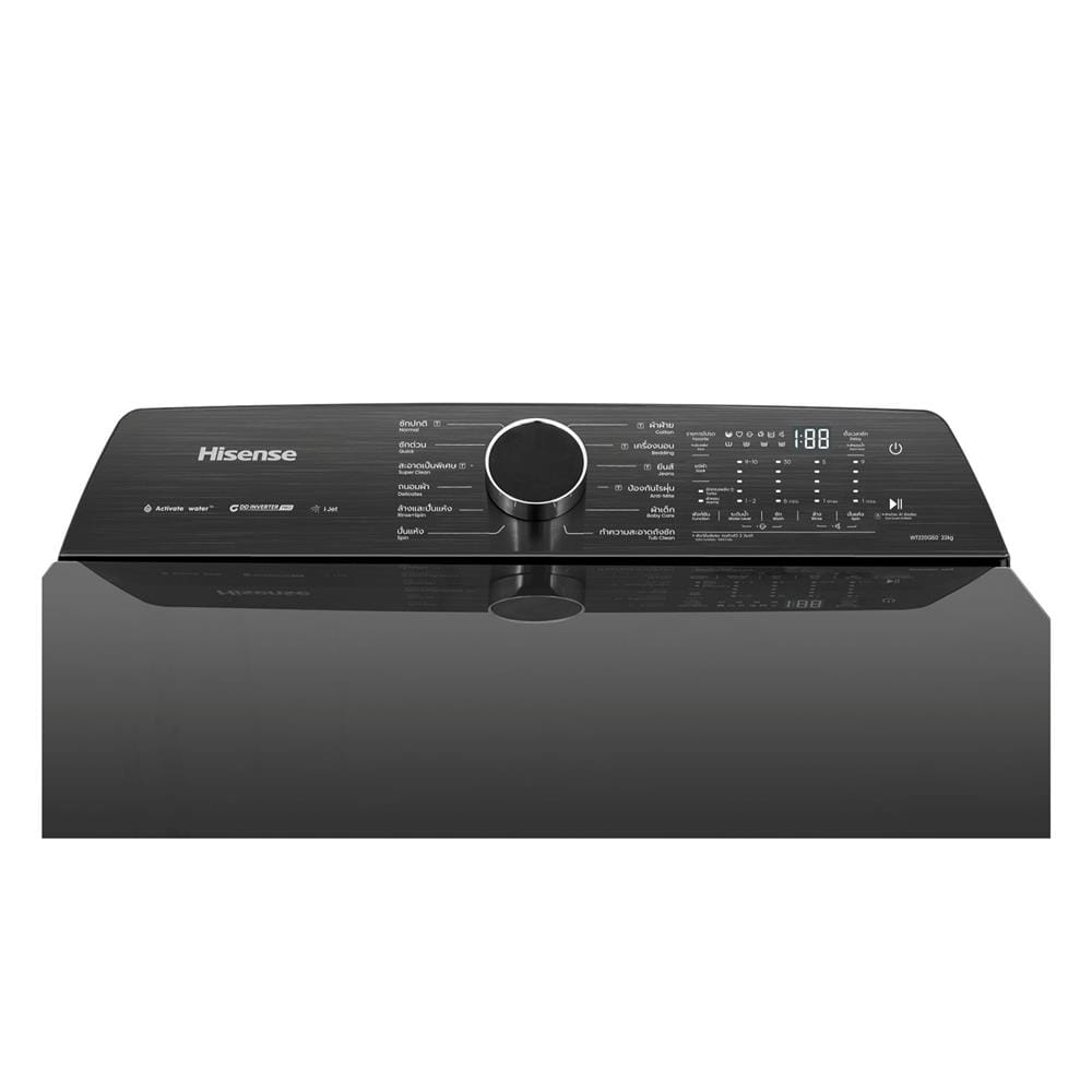 เครื่องซักผ้าฝาบน HISENSE WT220Q50 22 กก. อินเวอร์เตอร์ สีดำ