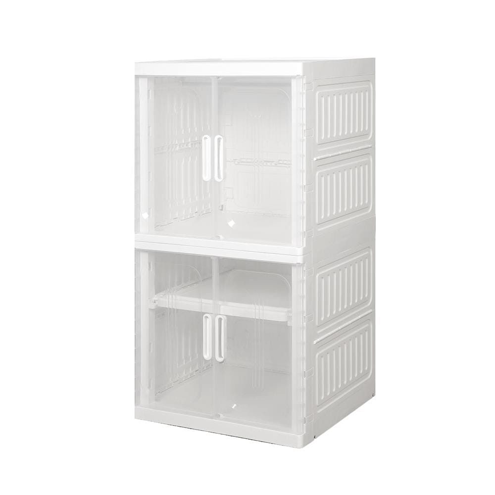 ตู้บานเปิด 2 ชั้น STACKO SNOWY 60x55x117 ซม. สีขาว