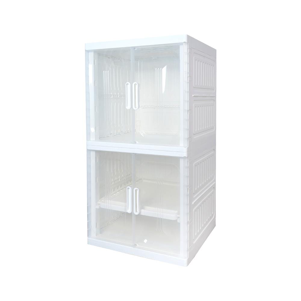 ตู้บานเปิด 2 ชั้น STACKO SNOWY 60x55x117 ซม. สีขาว