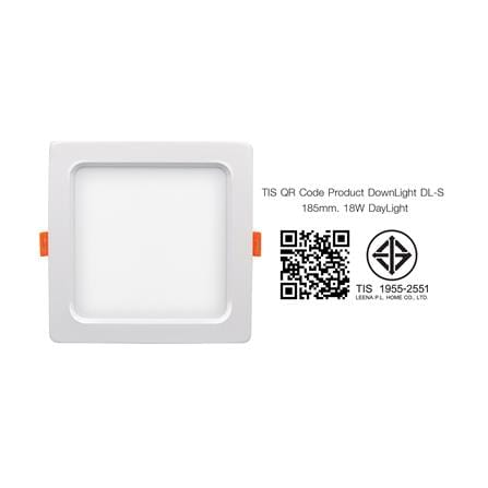 ดาวน์ไลท์ LED NAGAS DL-S 18 วัตต์ เดย์ไลท์ อะลูมิเนียม/พลาสติก สีขาว 6 นิ้ว เหลี่ยม_7