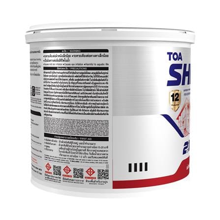 สีน้ำทาภายนอก ชนิดเนียน TOA SHIELD EXPERT SUPERIOR PREMIUM 2 IN 1 BASE C สีขาว 1 แกลลอน_3