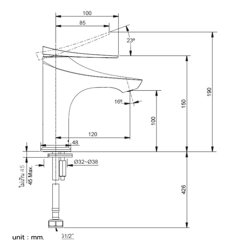 ก๊อกอ่างล้างหน้า KOHLER K-29546T-4CD-CP
