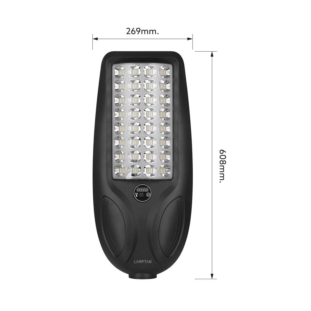 ไฟถนน SOLAR LAMPTAN CURVY 450 วัตต์ DAYLIGHT สีดำ