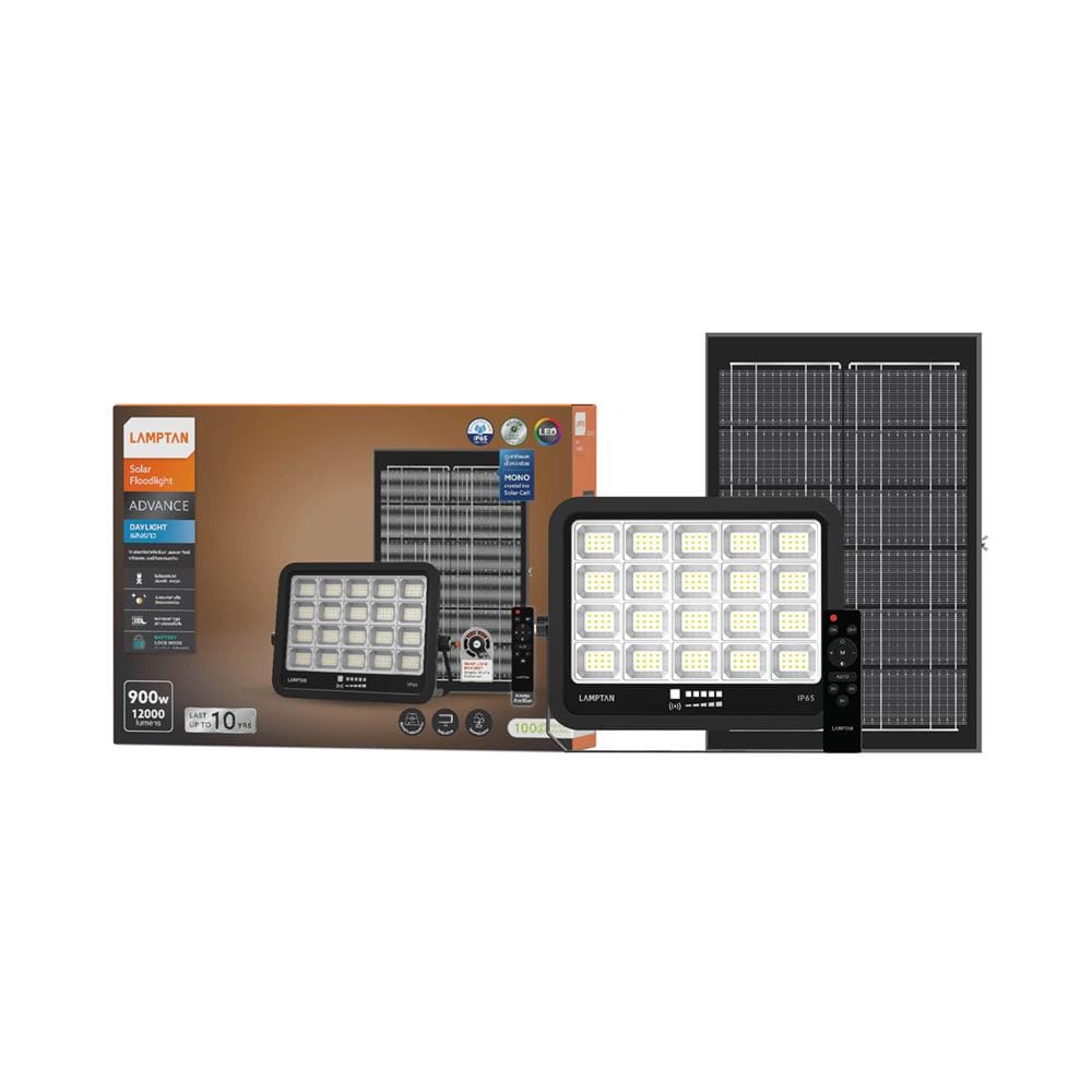 สปอตไลท์ SOLAR LAMPTAN ADVANCE 900 วัตต์ DAYLIGHT สีดำ
