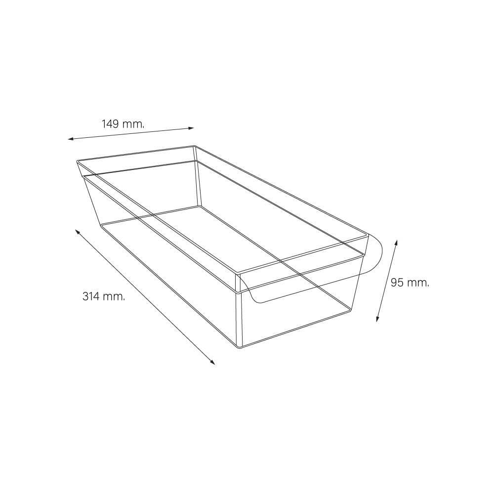กล่องใสอเนกประสงค์ KECH PULLA ไซซ์ S 14.9x31.4x9.5 ซม.