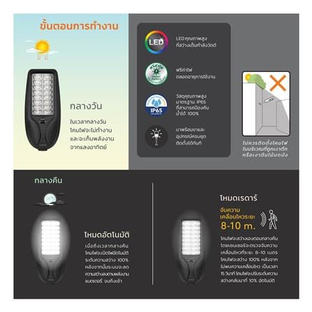 ไฟถนน SOLAR LAMPTAN CURVY 350 วัตต์ DAYLIGHT สีดำ_7
