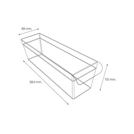 กล่องใสอเนกประสงค์ ทรงแคบ KECH PULLA 9.9x36.4x11 ซม._4
