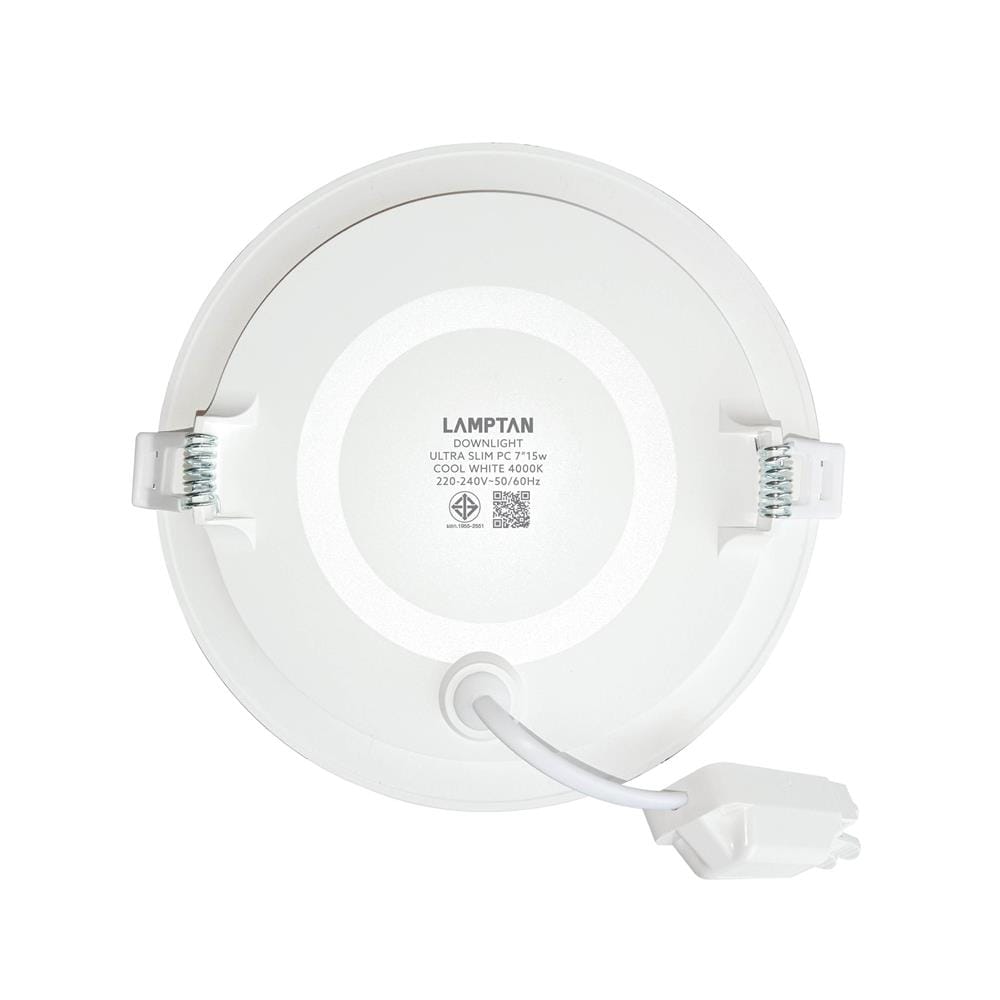 ดาวน์ไลท์ LED LAMPTAN ULTRA SLIM PC 7 นิ้ว 15 วัตต์ COOL WHITE สีขาว