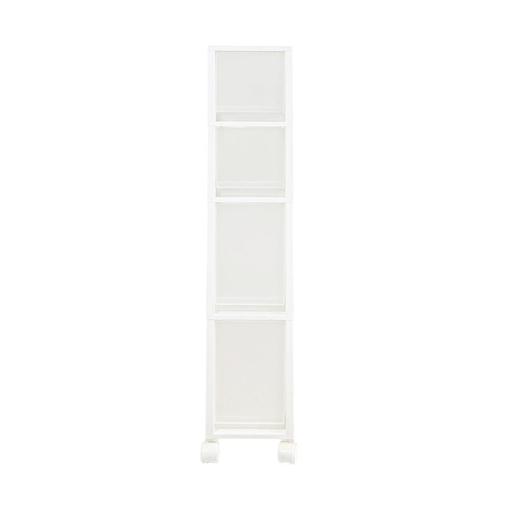 ตู้ลิ้นชักแคบ 4 ชั้น STACKO HANA 19x36.5x90.8 ซม. สีขาว