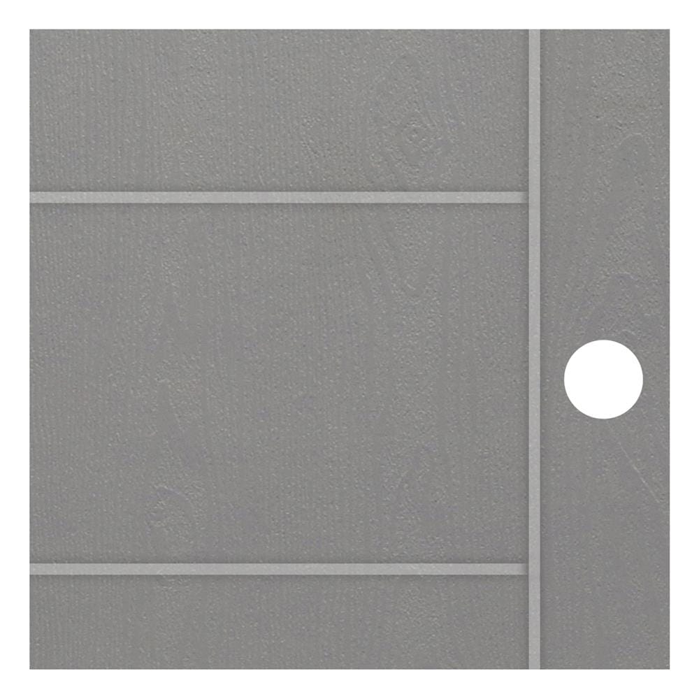 ประตูภายนอก UPVC เจาะลูกบิด MODERNWOOD MWNR004 80x200 ซม. สีเทา