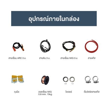 เครื่องเชื่อมไฟฟ้า ROWEL RW-CE-WM-MIG200-ULT 200 แอมป์_4