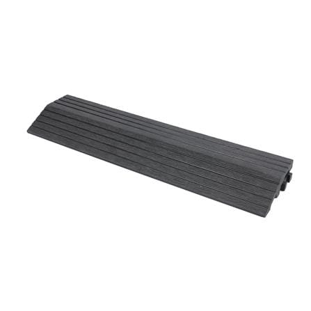 ตัวจบทางเท้า WPC ลายตรง SPRING 30x7.5 ซม. สีดำ_0
