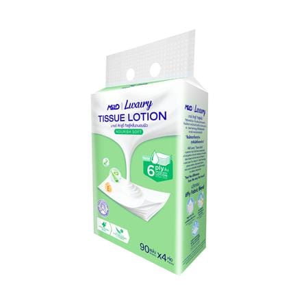 กระดาษเช็ดหน้า MILD LUXURY LOTION NOURISH SOFT 90 แผ่น (แพ็ก 4 ชิ้น)_1