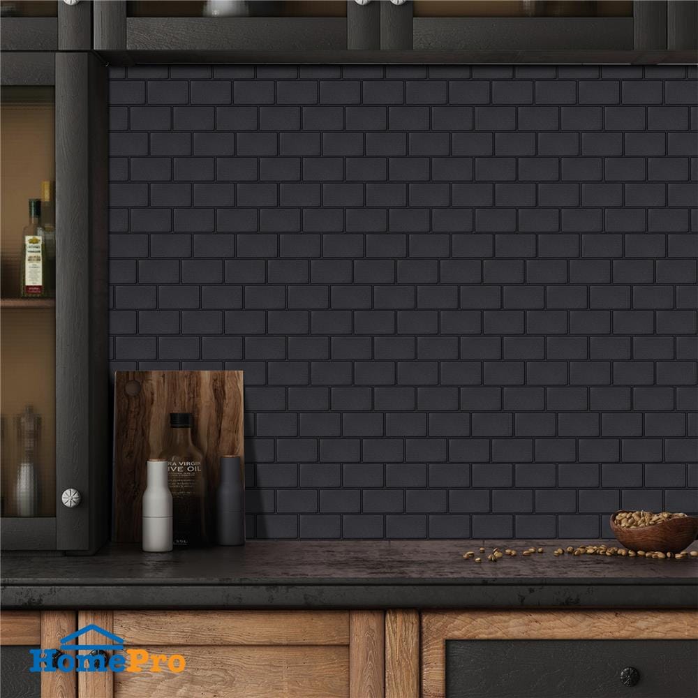 สติ๊กเกอร์ D.I.Y HOME LIVING STYLE MATT 30x30 ซม. สีดำ (แพ็ก 4 ชิ้น)