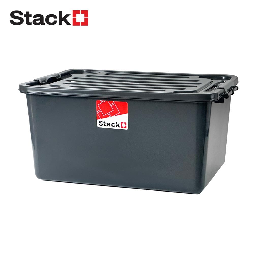 กล่องเก็บของ STACKO 50 ลิตร 42x60x29 ซม. สีเทา