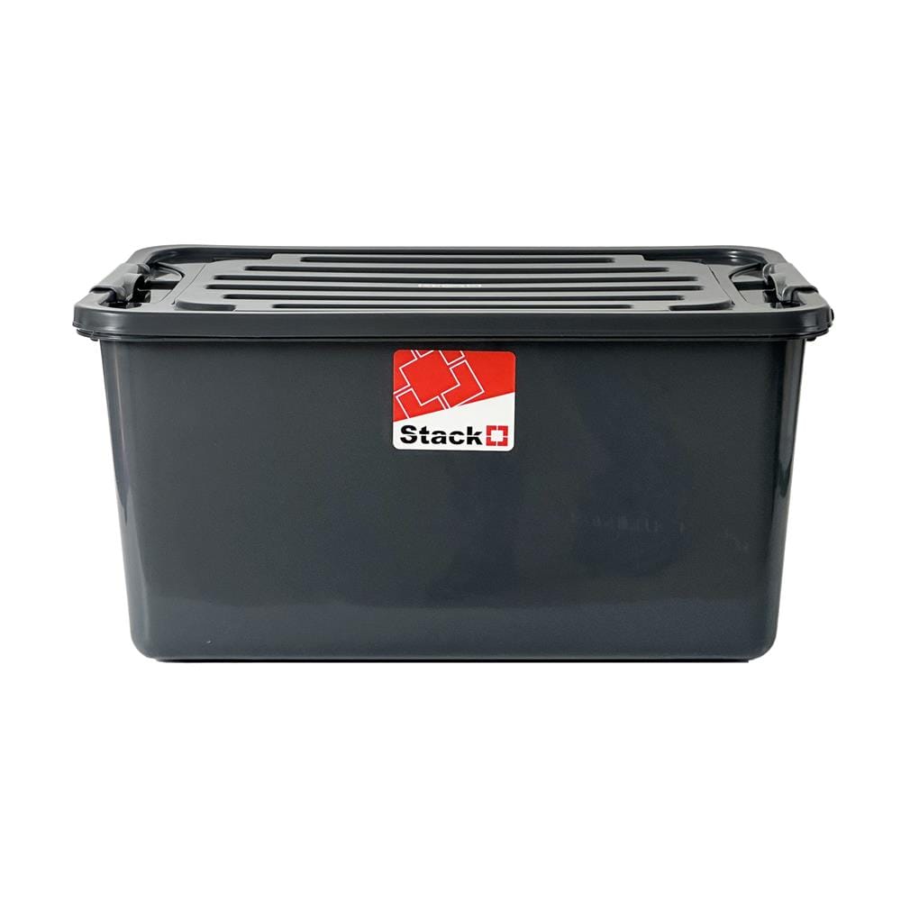 กล่องเก็บของ STACKO 50 ลิตร 42x60x29 ซม. สีเทา