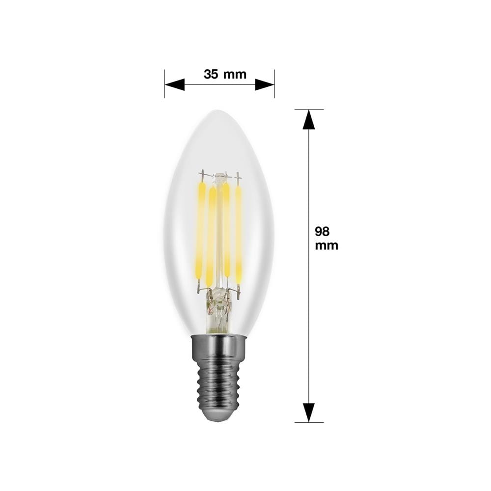 หลอด LED NAGAS CANDLE 4 วัตต์ WARM WHITE E14