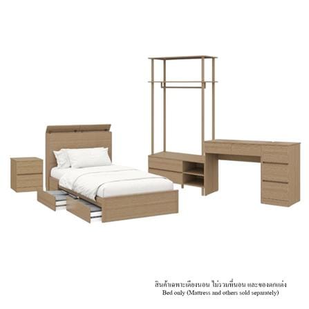 ชุดห้องนอน 3.5 ฟุต KONCEPT TOMO 59063888 สีแคชชูโอ๊ค_0