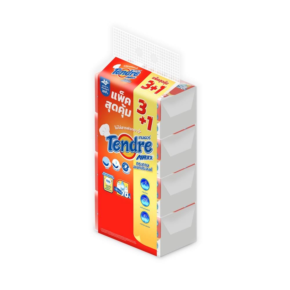 กระดาษอเนกประสงค์ TENDRE INTERFOLD 94 แผ่น (แพ็ก 3+1)