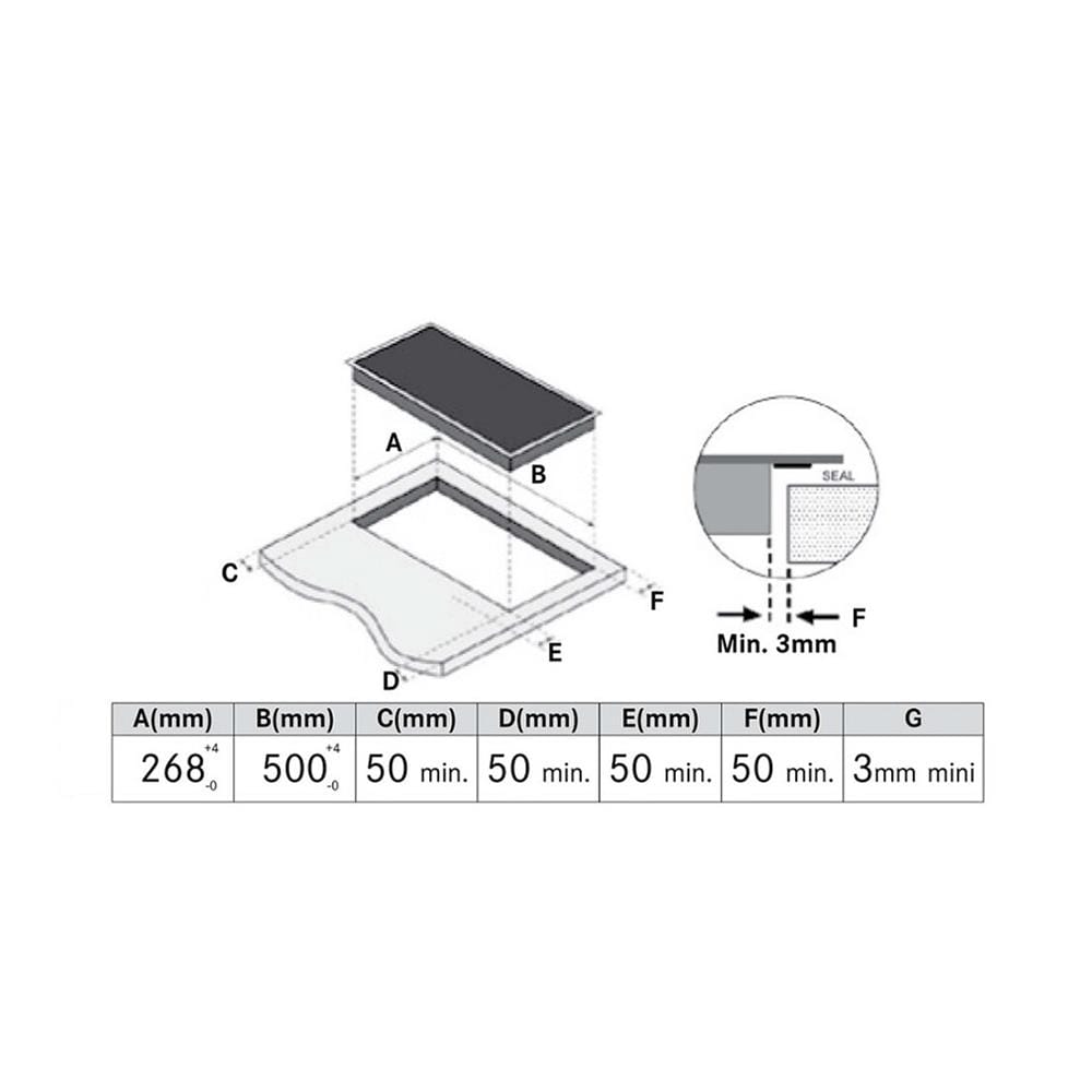 เตาฝัง+เครื่องดูดควัน FRANKE FIH3210+FTC601 BK/GL