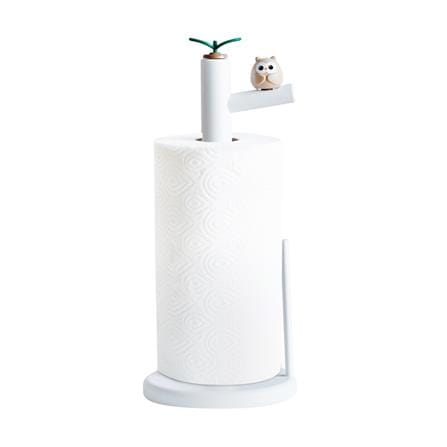 ที่ใส่ทิชชู่ม้วน MINIMAL SCULPT OWL FRIEND สีขาว_3