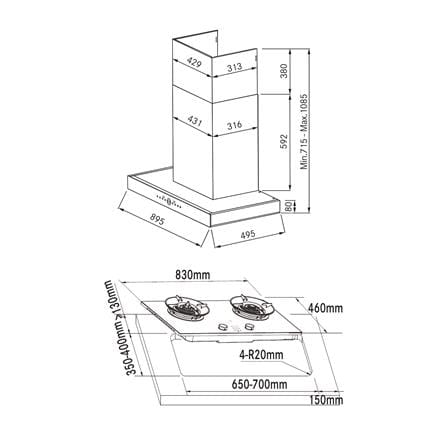 เตาฝัง+เครื่องดูดควัน FRANKE FG8268NX+FT966NX_4