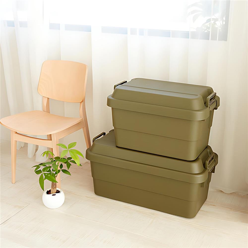 กล่องเครื่องมือ DIY TRUSCO ODC-70 70 ลิตร สีเขียวมะกอก