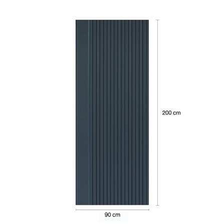 ประตูภายในโพลีสไตรีน ไม่เจาะลูกบิด LINEDEKOR VERTICAL 90x200 ซม. สีน้ำเงิน_4