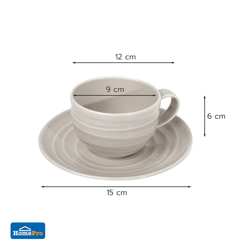 ชุดถ้วยกาแฟ FINE PORCELAIN 220 มล. KECH AQUA CURRANT