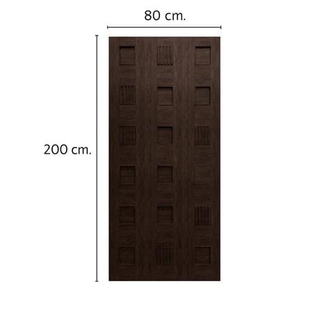 ประตูภายในโพลีสไตรีน ไม่เจาะลูกบิด LINEDEKOR DYNA 80x200 ซม. สีโอ๊ค_2