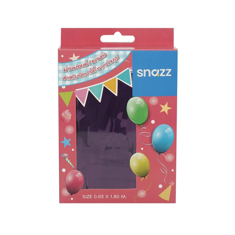 ม่านฟอยล์ตกแต่ง SNAZZ 63.5x180 ซม. สี PLUM