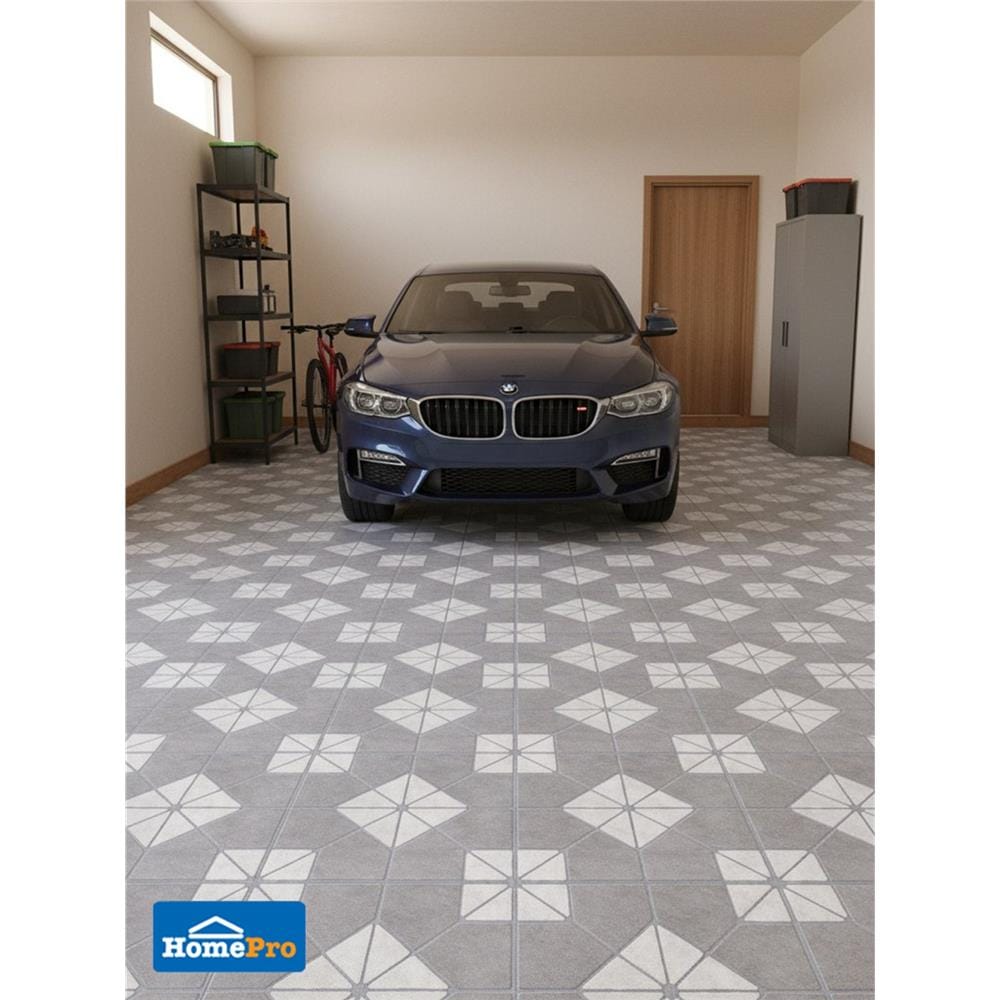 กระเบื้องพื้นพอร์ซเลน 40x40 ซม. TARA มุมไบ สีเทา 0.94 ตร.ม.