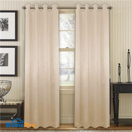 ผ้าม่าน EYELET HOME LIVING STYLE GRID UV 130x220 ซม. สีครีม_3