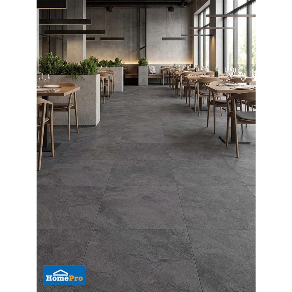 กระเบื้องพื้นพอร์ซเลน 60x60 ซม. COTTO ซานโตรินี เทาเข้ม R10 PM 1.44 ตร.ม.