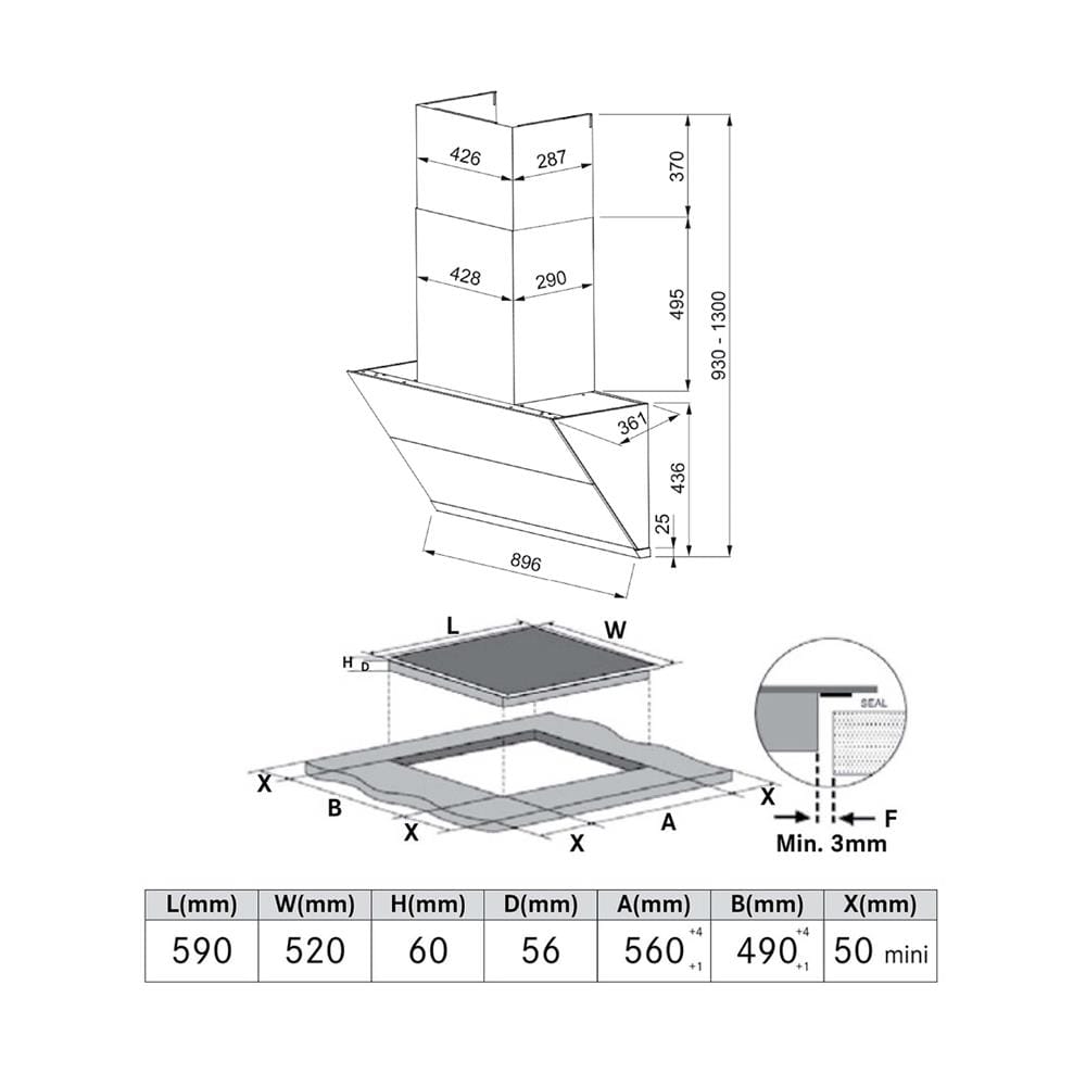 เตาฝัง+เครื่องดูดควัน FRANKE FIH6310+FC968NX