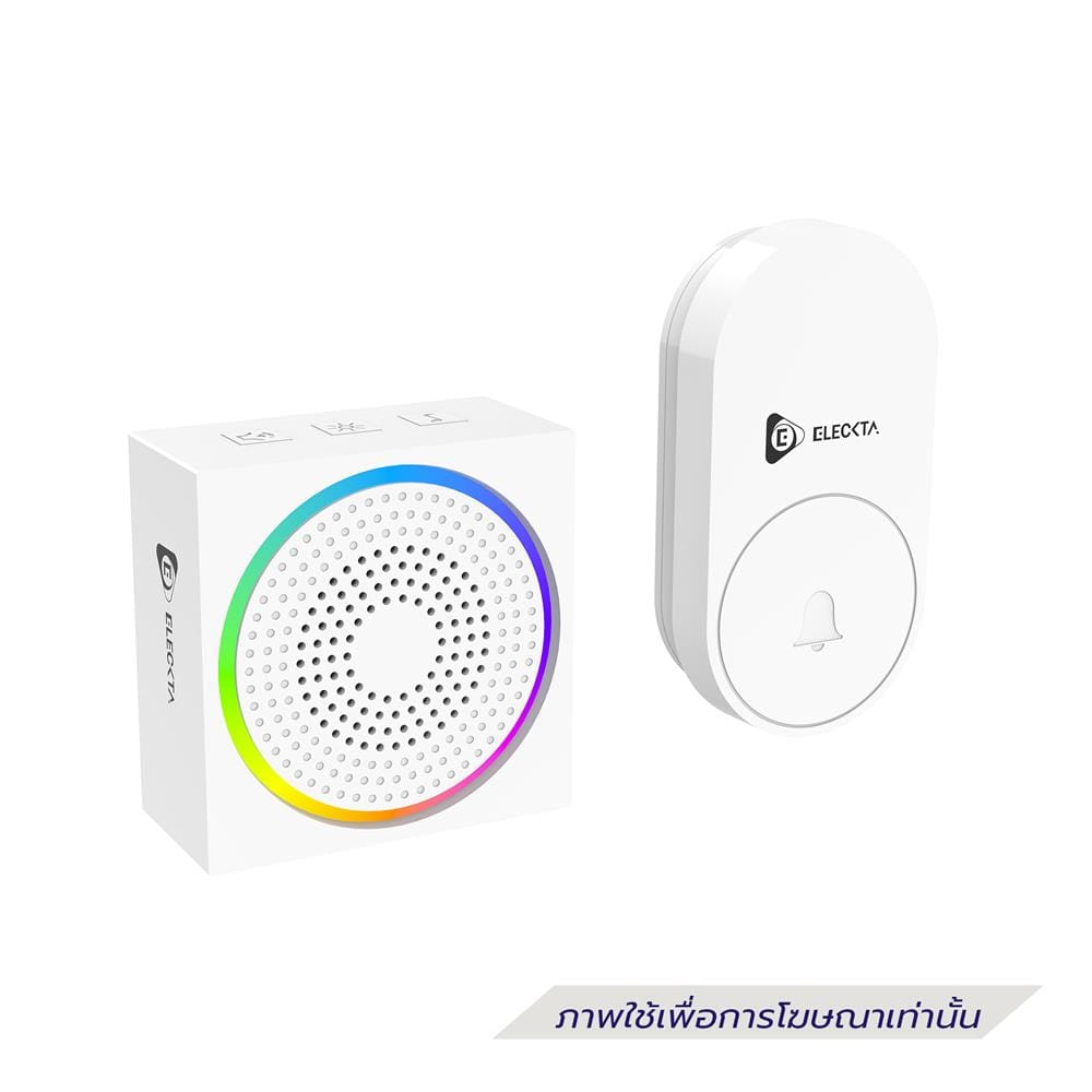 กริ่งไร้สาย ELECKTA KINETIC FL-315 สีขาว