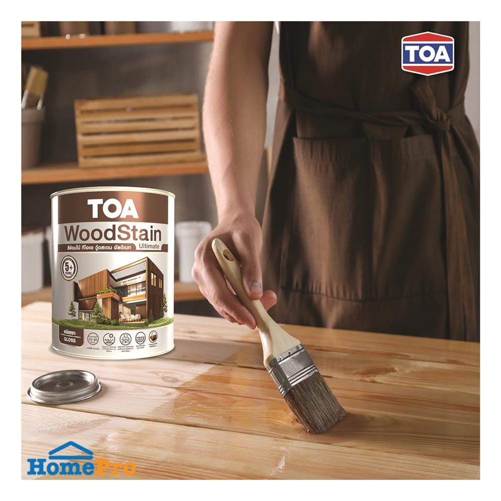 สีย้อมไม้ ชนิดเงา TOA WOODSTAIN ULTIMATE UG06 สีไม้ประดู่ 1/4 แกลลอน