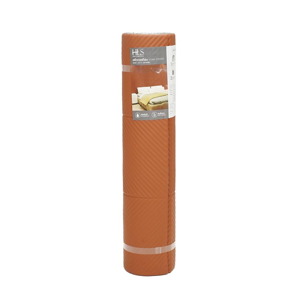 สติกเกอร์โฟม HOME LIVING STYLE COFFEE 0.70x2.8 ม. สีน้ำตาล