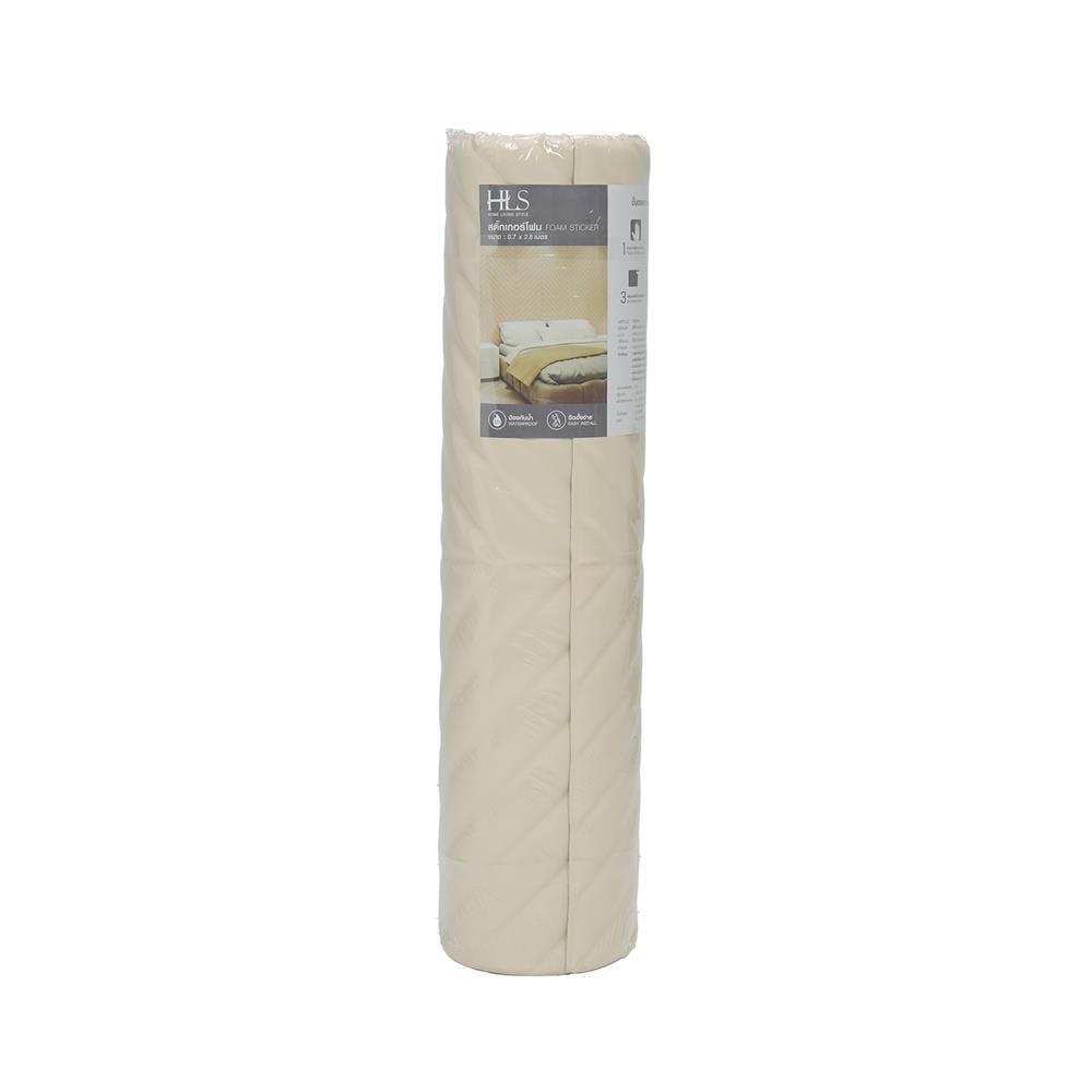 สติกเกอร์โฟม HOME LIVING STYLE SUGAR 0.70x2.8 ม. สีน้ำตาล